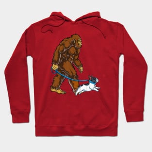 Funny Bigfoot Sasquatch Walking French Bulldog Hoodie